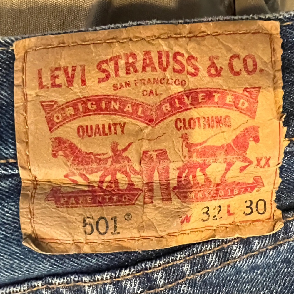 Vintage Levi’s 501 Blue Straight Leg Jeans with Classic Style - Picture 5 of 6